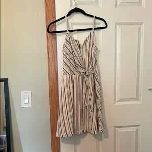 Maurices Cream and Black Striped Mini Dress